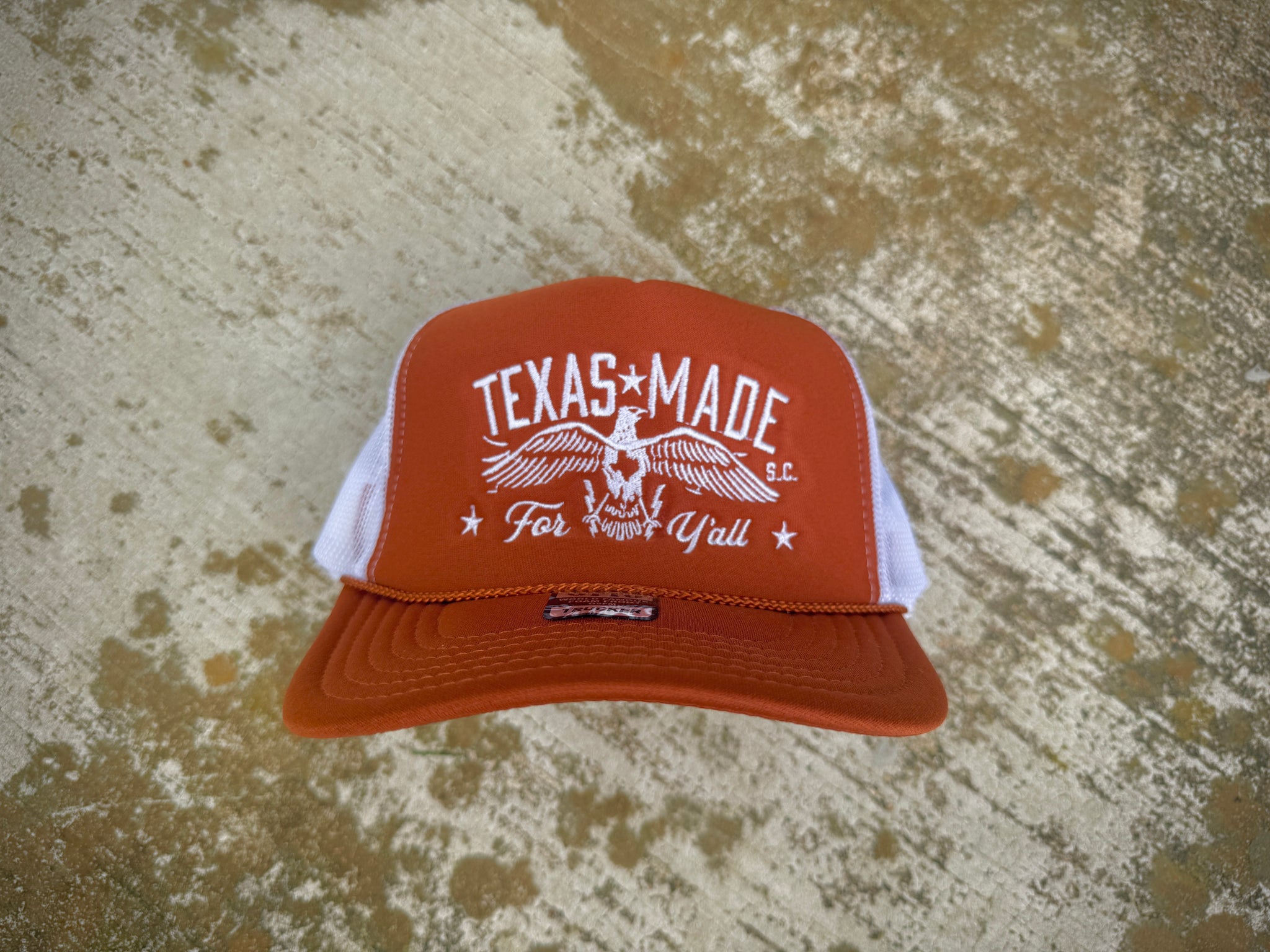 Texas Made For Y’ALL Eagle Burnt Orange/White