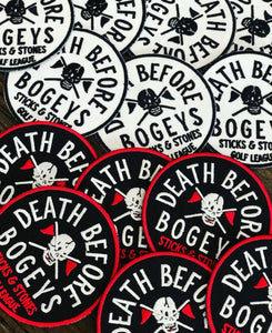 Death Before Bogeys Iron On Patches