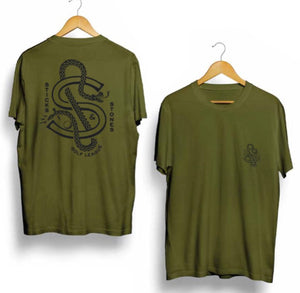 Army Green/Black Snake Charmer Tee