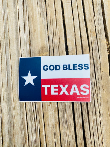 God Bless Texas Sticker
