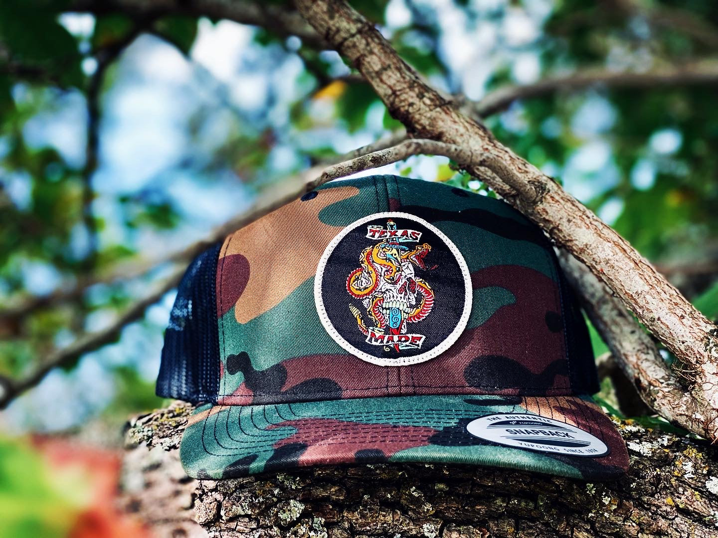 The Bowie Rattler Camo/Black SnapBack