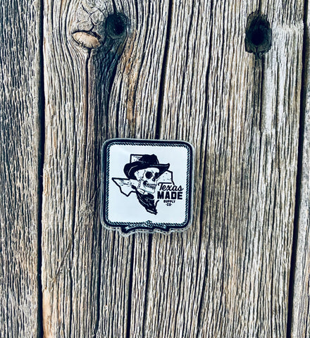 Skull Cowboy Button