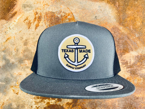 Anchor Gold Patch Charcoal/Black SnapBack
