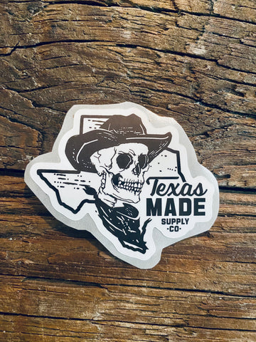 Cowboy Skull Die Cut Sticker